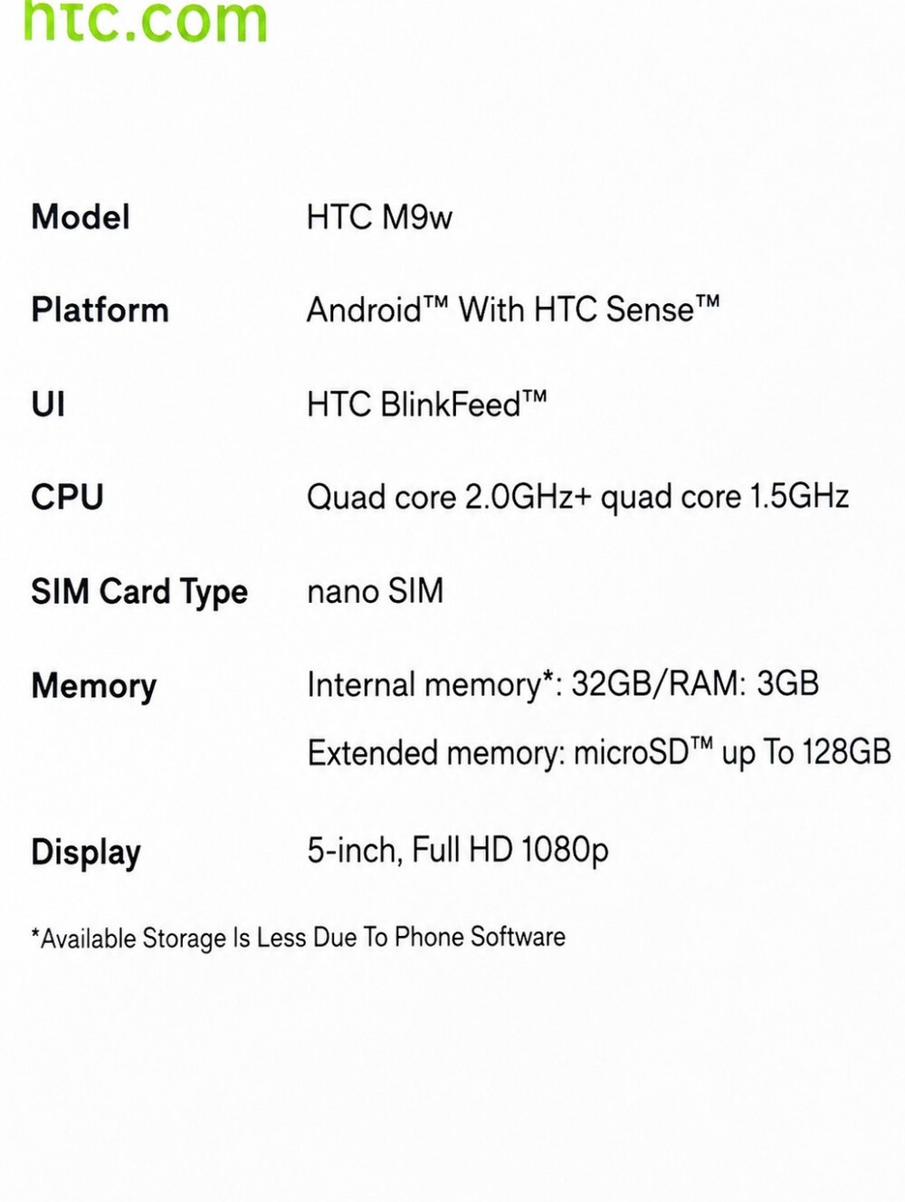 HTC M9w Android Smartphone 32GB 3GB RAM 5" Full HD Unlocked Silver Gold - Picture 6 of 6